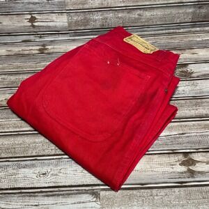 Brian Brothers Red Jeans Pants‎ Vintage Style Size 34x34